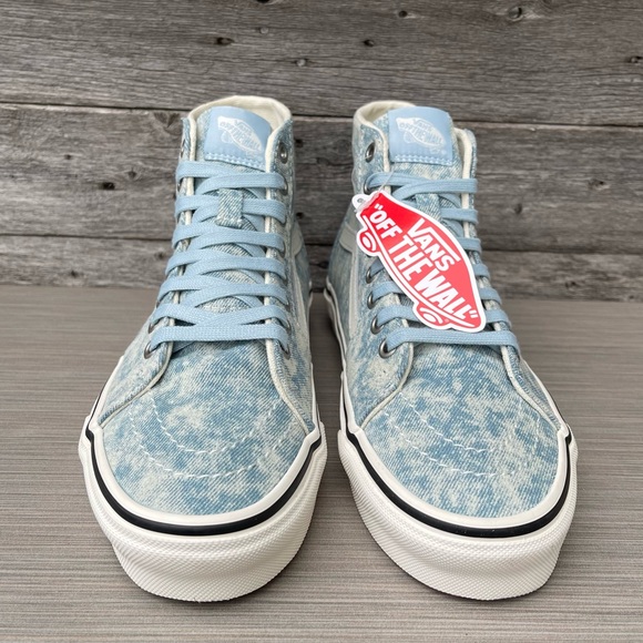 Vans SK8-Hi Tapered Denim Destroy sneakers in sky blue - Picture 4 of 13
